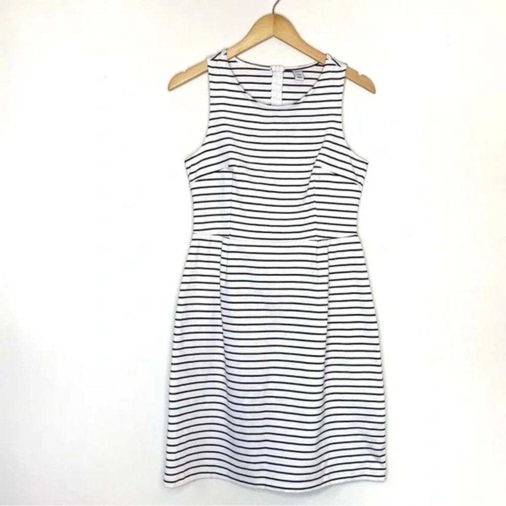 Old Navy White & Black Striped Sleeveless Midi Dress - Size XL